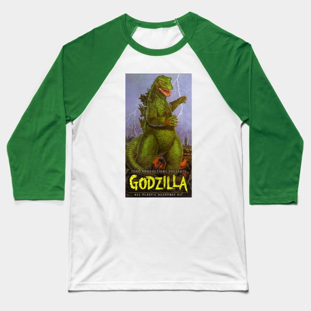 Aurora Monster Model Kit Baseball T-Shirt by DirtyD